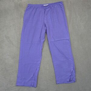 Jams World Pants Large Women Bright Violet Rayon Made in Hawaii Purple Vintage